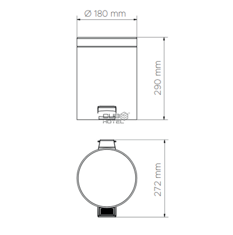 5L Pedal Bucket Matte Black 